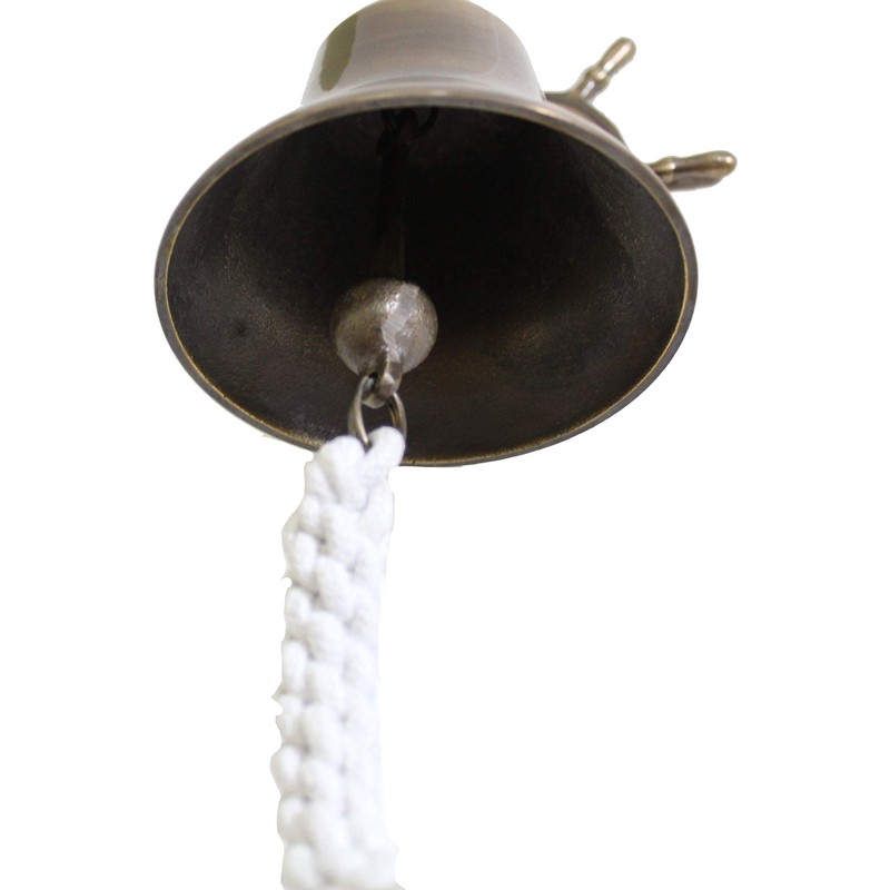 Antik 2000 Brass Bell Burnished with Steering Wheel and Cord