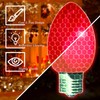 Whaline 130Pcs Christmas Reflective Car Magnets Set 64Pcs Colorful Bulb
