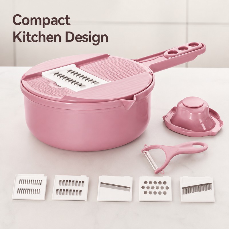 9-in-1 Vegetable Cutter for Kitchen – Multi-Function Slicer, Shredder and