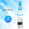 100 Pack Plastic Tube Lab Dispensing Tools, 3ml Syringes with