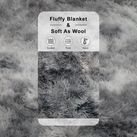 Gugxiom Plush Throw Blankets for Couch, 51 * 63 in Tie-Dye Flannel Blanket, Soft Cozy Faux Fur Throw Blanket, for Bedroom Living Room, Suitable for Fall, Winter, Spring (Rainbow)