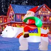 COMIN 7 FT Long Christmas Inflatables Santa Clause Outdoor Decorations