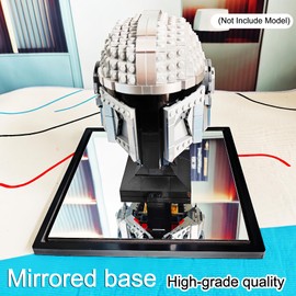 SHINTACRY with Mirror Acrylic Display Compatible with Helmet 8×8×10 inch, UV Protection, for 75328, 75304, 75349, 75350, 75327, 75276, 75277, 75305, 75343(Not Includ Model)