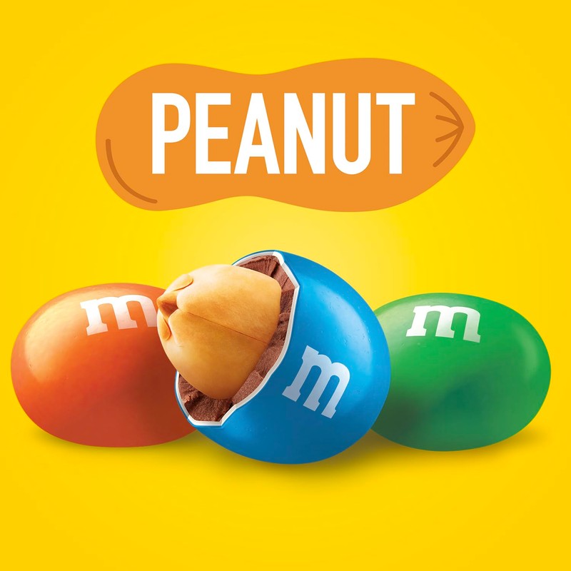 M&M'S Peanut Chocolate Candy Sharing Size 3.27-Ounce Pouch 24-Count Box