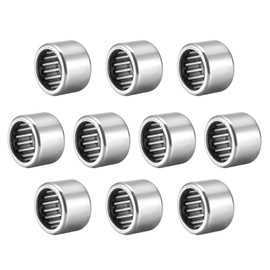 METALLIXITY HK1816 Needle Roller Bearings 18mm ID x 24mm OD 16mm Height 10 Packs, Chromium Steel Open End Thrust Bearing - for Industrial Machinery and Equipment