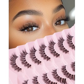 Frihappy Fluffy Cat Eye Lashes Volume Fake Eyelashes Faux Mink Lashes HA-59