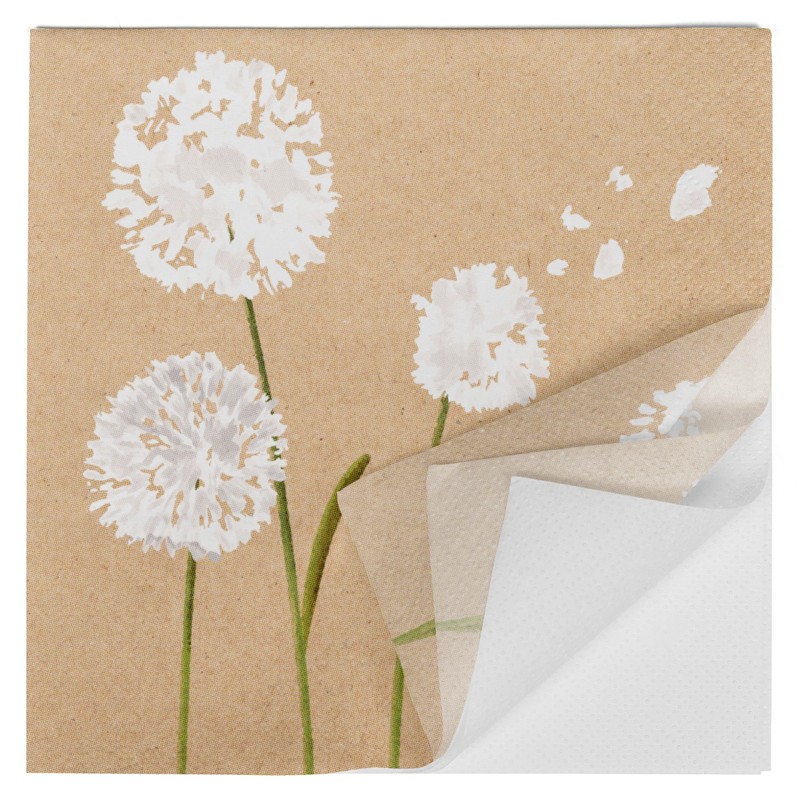 HEKU 30243-59: 100 napkins, 3-ply, ‘dandelion’, other