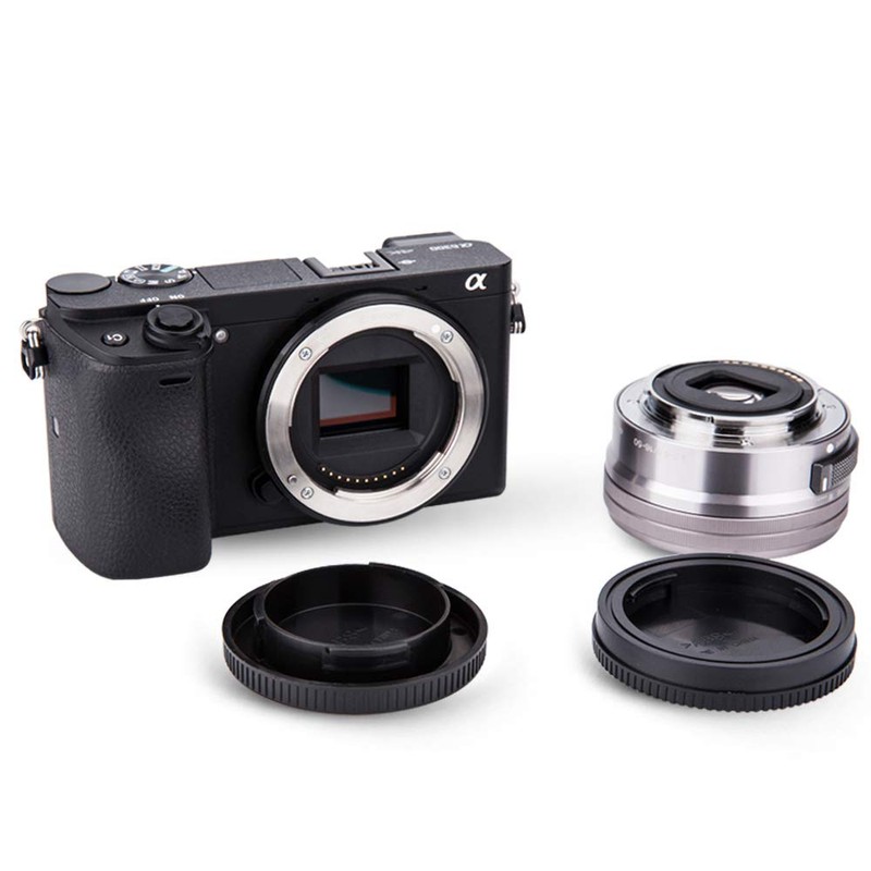 JJC Housing Cap + Rear Lens Cap for Sony E
