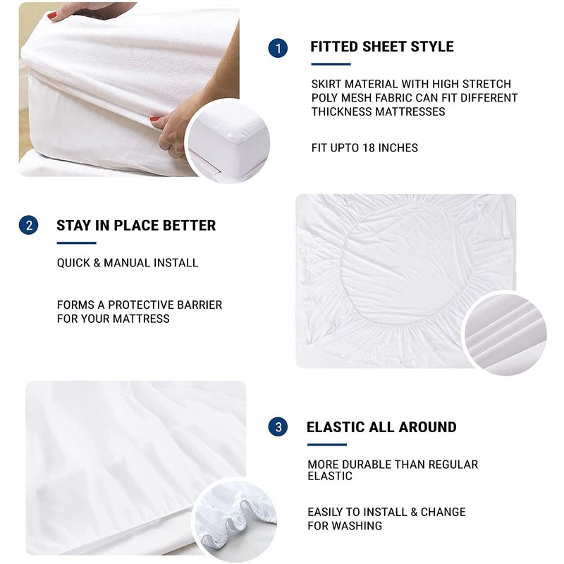 Family Bedding Double Waterproof Mattress Protector | Terry Towel Deep