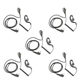 TechSide TSAU-M+ Midland 2 Pin Wrap Microphone | Radios | Compatible G7 pro G8 G9 pro M24 M24 Plus M48 M99 G6 XT G7 XTR ICOM Intek | Airsoft Safety Watch (Pack of 5)