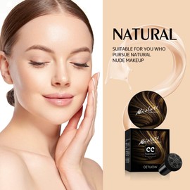 Mushroom Head Air Cushion CC Cream - New Upgraded BB Cream Face Makeup Foundation for Mature Skin Moisturizing Concealer Brighten Long-Lasting, Colored Packaging (Natural, 3.21 Ounce (Pack of 1))