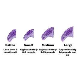 Purrdy Paws Soft Nail Caps for Cat Claws Purple Holographic Glitter Large