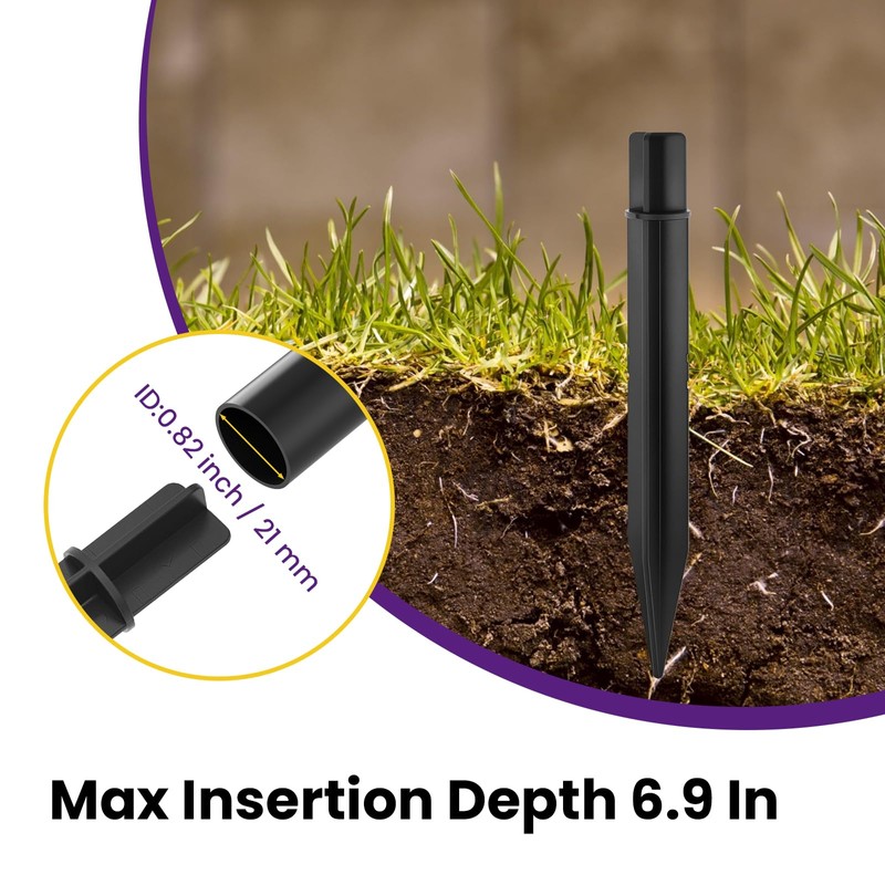 SATUY 10 Pcs Solar Light Ground Stakes Kit, ABS Plastic