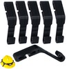 Dekeliy 6 Pcs Hard Hat Light Clips, Anti-Slip Stable Hardhat