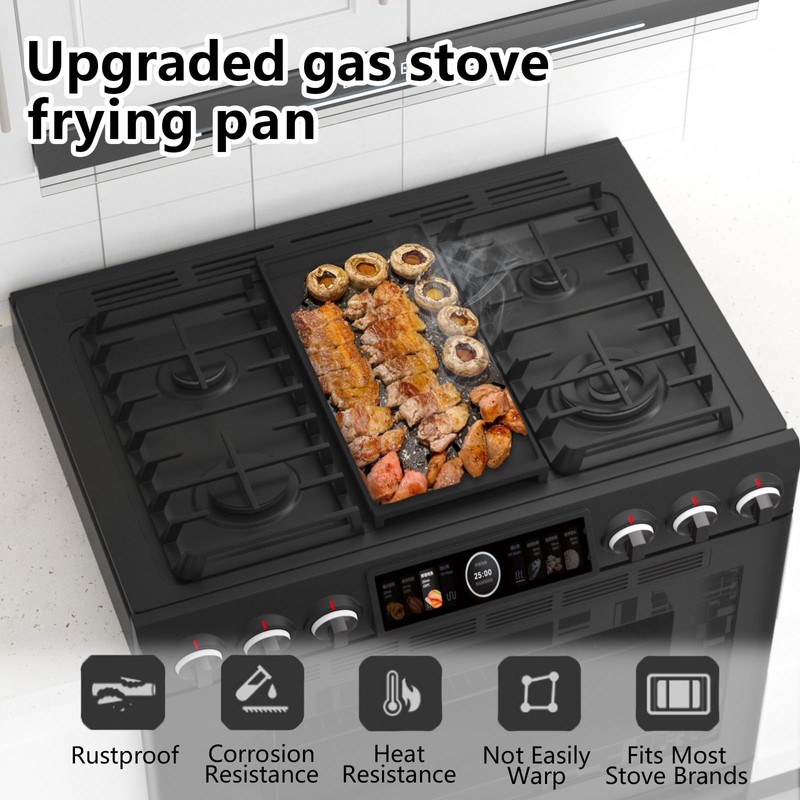 WB31X24738 Heavy-duty Cast Iron Griddle Replacement for GE Stove WB31X24998