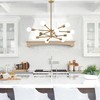 Sputnik Chandeliers Dining Room Light Fixture (12-Light, 33-Inch), Modern Brass