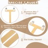 sourcing map Archery Bow Square, T-Shape Ruler 33 x 9