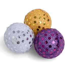 Petface Glitter Balls Cat Toy (Pack of 3)