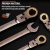 HORUSDY 12-Piece SAE Flex-Head Ratcheting Wrench Set with Organizer |