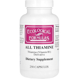 Ecological Formulas Allithiamine Vitamin B1 Capsule, 50 mg, 250 Count
