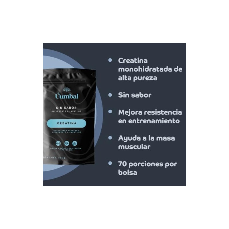 Creatina Monohidratada 350 g Creatina de alta pureza En Polvo
