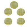 5 Pieces - Bamboo Slatted Round, 6.3 inches (16 cm),