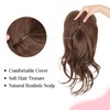 Aisaide Dark Brown Hair Topper Long Layered Hair Toppers for