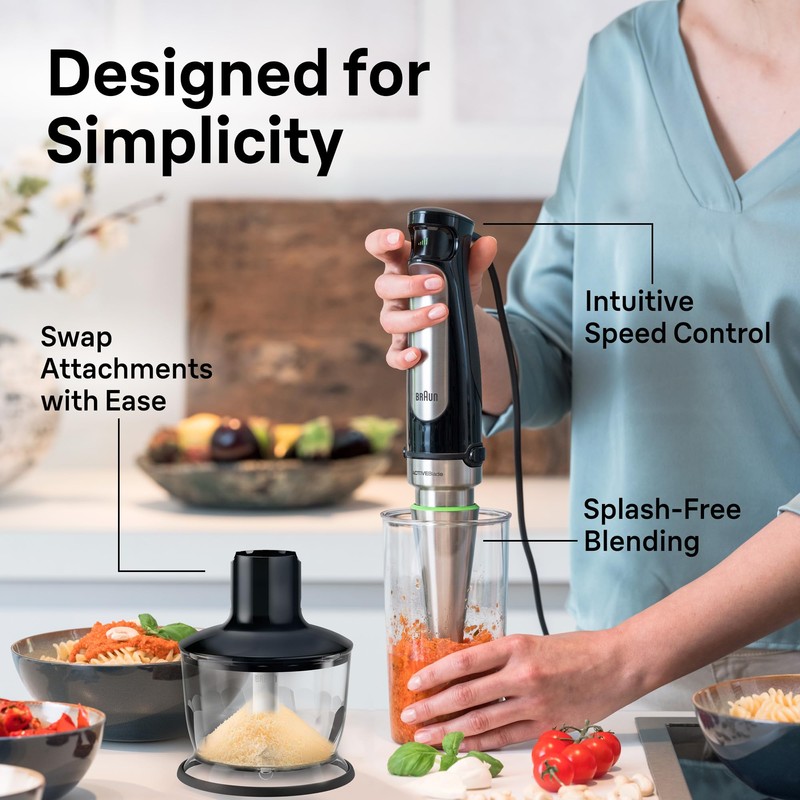 Braun MultiQuick 7 3-in-1 Immersion Blender with Food Processor –