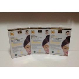 Earth Therapeutics ClariGel Translucent Pure Gel GOLD Eye Mask  ~LOT OF 3 ~ WOW~