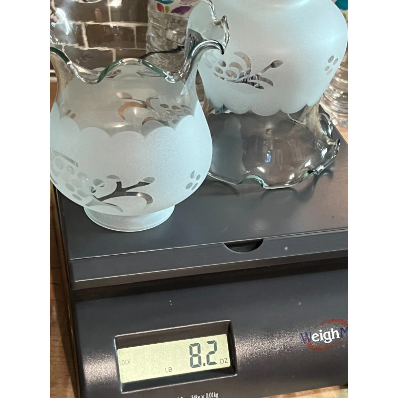 Westinghouse Pair of Westinghouse Frosted etched grape Glass Shade, 4-1/4"D