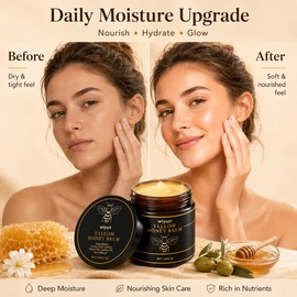 Beef Tallow Honey Face Cream for Daily Moisture – Fast-Absorbing Balm for Soft, Smooth Skin