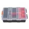 TYTOGE Plastic Tool Storage Box,Two Layer Components Storage Case Small