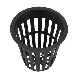 10 unids/Set Copas de Plantas Ollas Plástico Durable Jardín Neto Guardería Canasta Canasta para Hidroponía Jardín Balcón Plantación(Negro)