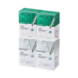 AHC Pure Cotton Mask Pack 100 Sheets (50 Calming Sheets + 50 Brightening Sheets) / AHC 순면 마스크팩 100매 (카밍 50매 + 브라이트닝 50매)