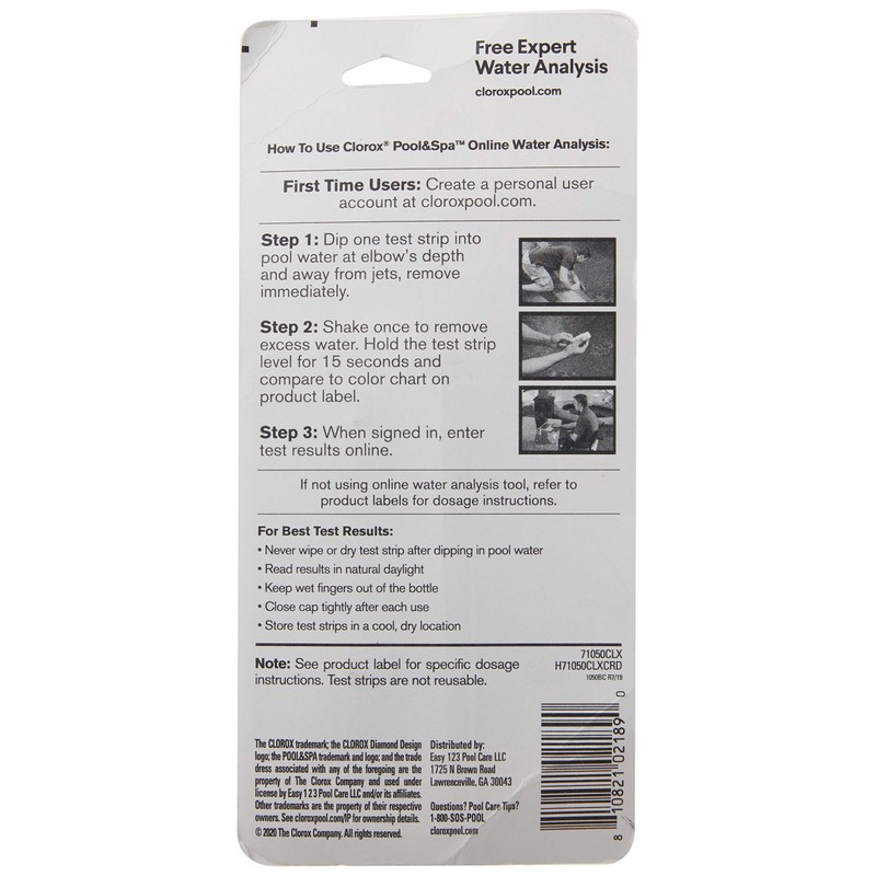 Clorox Pool&Spa 6-Way Test Strips, 50 Strips