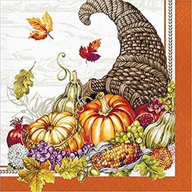 Thanksgiving Cornucopia Napkins, 16 ct