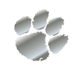 Clemson Tigers Decal (Chrome (Paw) (3 in, 4 in, 6 in, 12 in), 4 in)