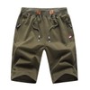 Tansozer Men's Cotton Sport Shorts with Zip - Green, size:
