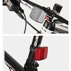 SHULLIN Bicycle Reflectors Set of 10 Spoke Reflectors Bicycle Cat Eyes Reflector Bicycle Spoke Spotlight Cat Eyes Spotlight Orange Yellow Strong Reflection Function for Mountain Bike MTB