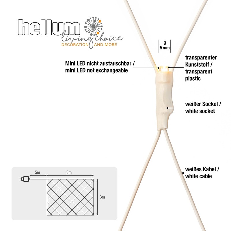 Hellum LED-Light Net for Outdoor Use