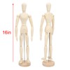 16in Wooden Mannequin Mini Flexible Rotating Sketch Drawing Wooden Figures
