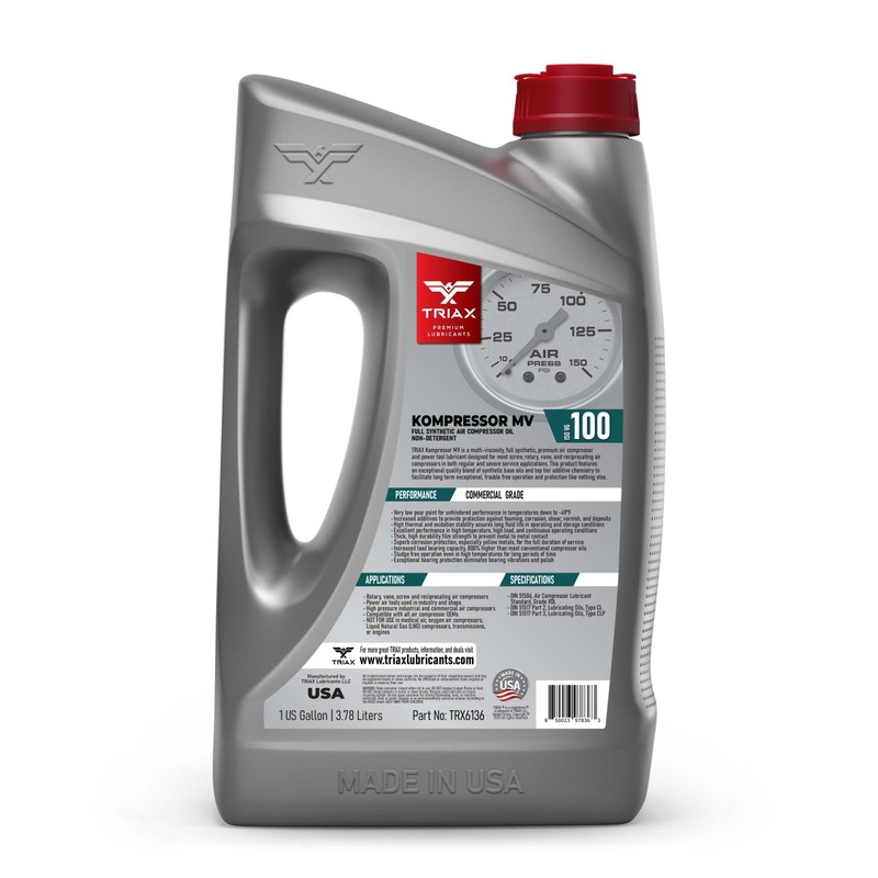 TRIAX Kompressor MV 100 SAE 30, Full Synthetic, Multi-Vis Air
