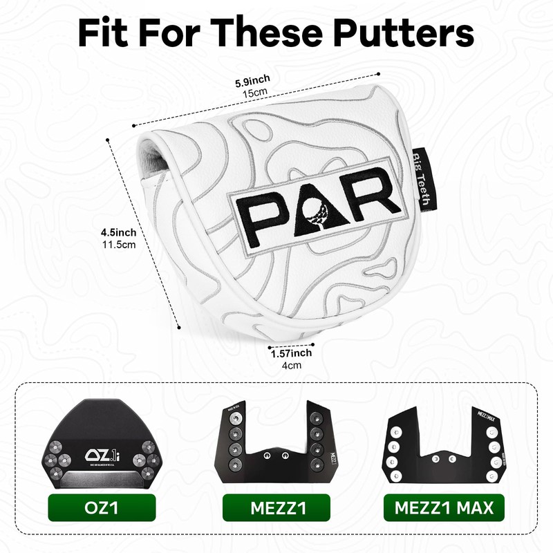 Golf Mid Half Mallet Putter Head Cover Fit for OZ.1/MEZZ.1/MEZZ.1