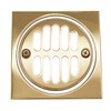 Westbrass Shower Strainer Set Square with Crown, Polished Brass, D313-03