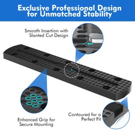 Paquete de 2 unidades de 20,3 cm, superficie de agarre texturizada, kayak, pista de perfil bajo, accesorios de montaje de pista de kayak, fácil instalación, pista de kayak, para sostener caña de