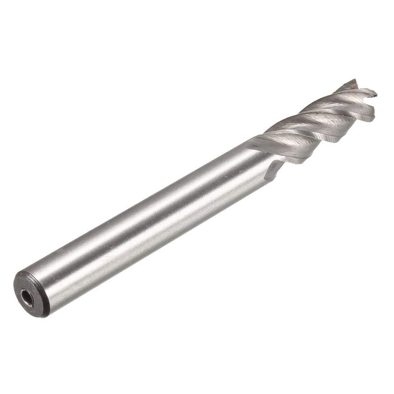 uxcell 1/4" x 1/4" 4 Flute Straight Shank HSS Spiral