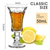 Round 1.3-Oz Shot Glasses, Lead-Free Glass, Clear Heavy Base Shot