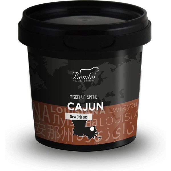 Cajun Bembo 70 g - Gourmet Spice Blends - Louisiana Concentrate of Surprising Flavours - For BBQ, Chicken, Fish or Vegetables - Made in Italy
