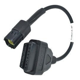 XIAFENERXI 3824-26 OBD2 Adapter Cable for KUBOTA Vehicles 4 Pin OBD2 16Pin to OBD1 4Pin On-Board Diagnostics, Car Diagnostic Cord Adapter