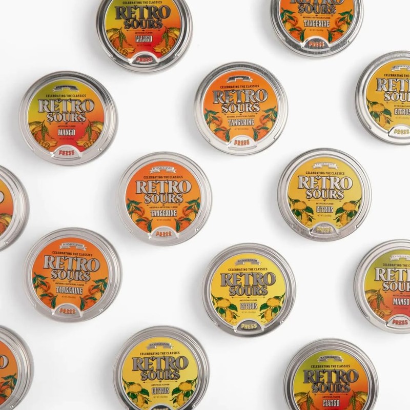 Retro Sours - Hard Tangy Old Fashion Candy in Citrus,